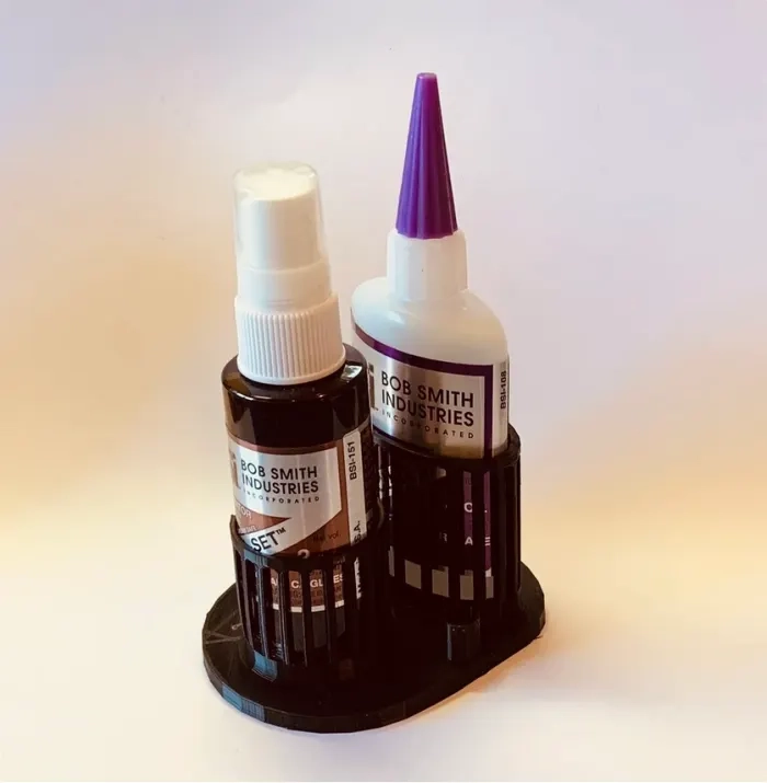 Porte-colles 3D pour flacons BSI Insta-Cure+ et Insta-Set